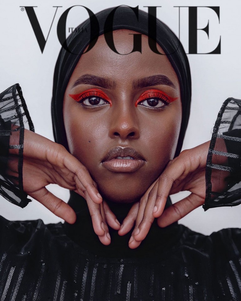 Vogue fashion shoot with two models